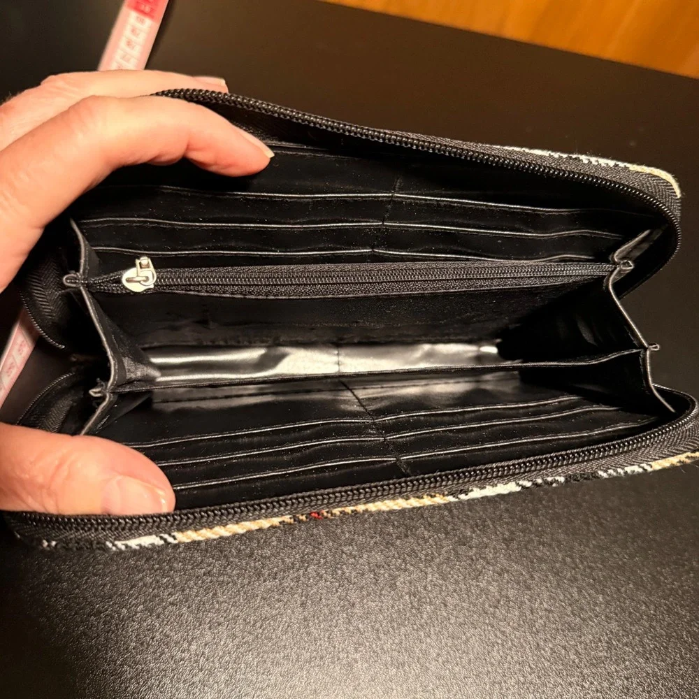 Briomhar Tartan Wallet  OS Thomson Camel New Plaid Zip Organizer